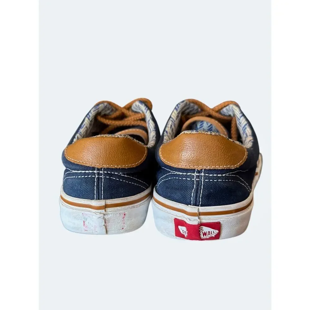 Vans Navy Blue Canvas Sneakers Women’s Size 8 Casual Lace-U Streetwear Low Top